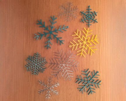 Laser Cut Snowflake Christmas Tree Ornament Collection