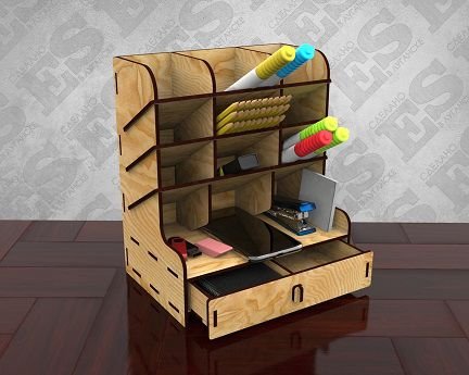 Laser Cut Multipurpose Desk Storage Organiser