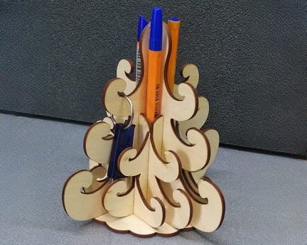 Laser Cut Flower Pencil and USB Holder
