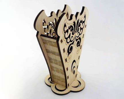 Laser Cut Butterfly Flower Pot