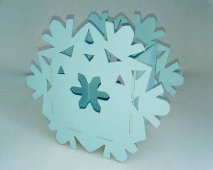Laser Cut Wooden Snowflake Pencil Holder