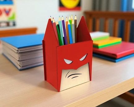 Laser Cut Batman Pen Holder Stand