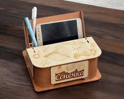 Laser Cut Students Teachers Desk Accessories Organizer