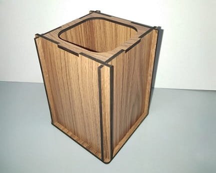 Laser Cut Wooden Pencil Pot