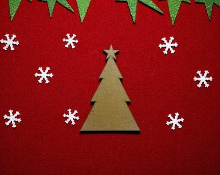 Laser Cut Wooden Triangle Christmas Tree Cutout Craft
