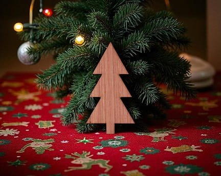 Laser Cut Unfinished Wood Christmas Tree Cutout Shape
