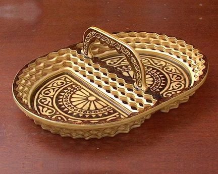 Laser Cut Serving Plate Basket With Handle