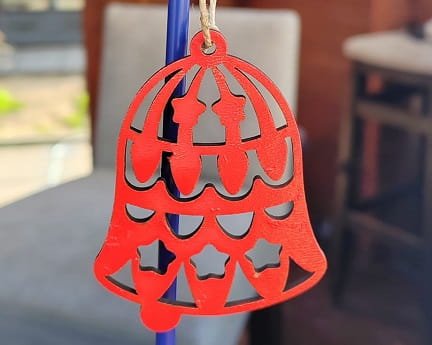 Laser Cut Bell Christmas Tree Ornament
