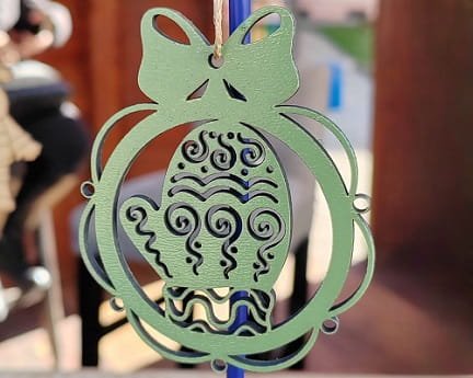 Laser Cut Mitten Christmas Tree Bauble