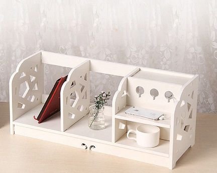 Laser Cut Minimalist Desktop Bookshelf Storage Organizer