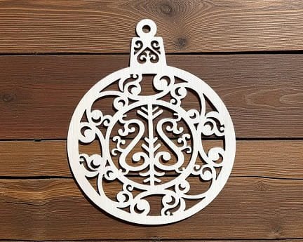 Laser Cut Intricate Christmas Tree Ornament