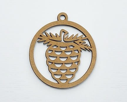 Laser Cut Pine Cone Christmas Bauble