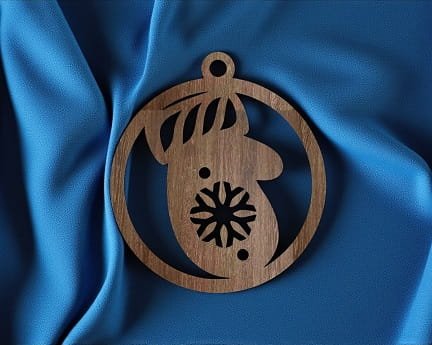 Laser Cut Mitten Christmas Bauble