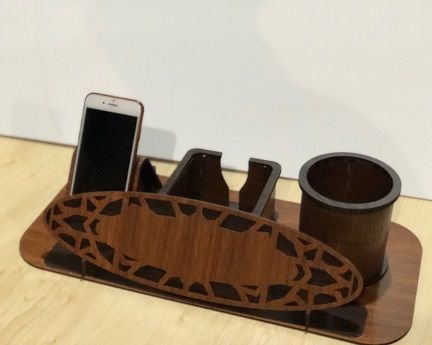 Laser Cut Personalized Office Desk Organizer