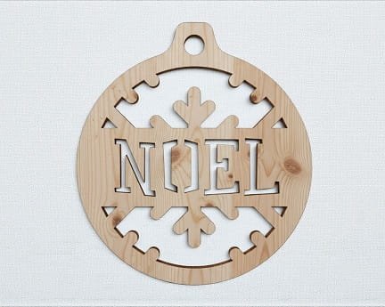 Laser Cut Noel Christmas Tree Ornament
