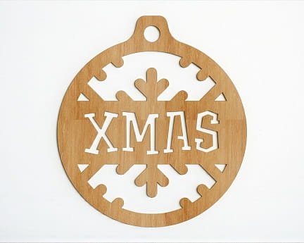 Laser Cut Xmas Christmas Tree Ornament
