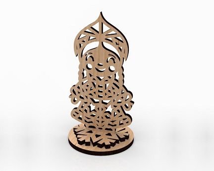 Laser Cut Snow Maiden Tabletop Christmas Decor