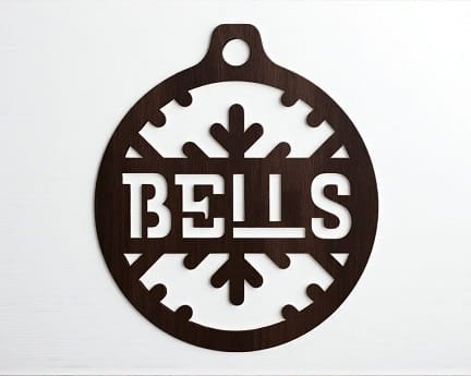 Laser Cut Bells Christmas Tree Bauble