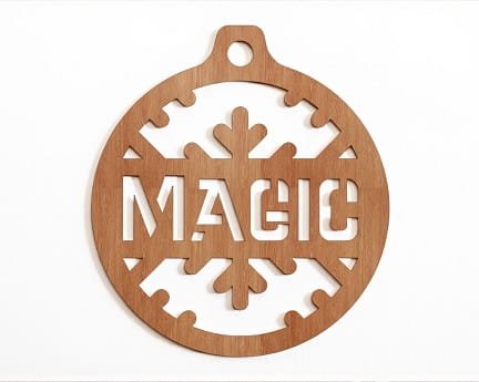 Laser Cut Magic Christmas Tree Bauble