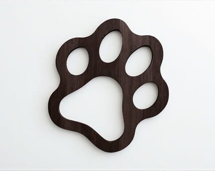 Laser Cut Simple Paw Print Christmas Ornament
