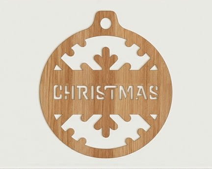 Laser Cut Christmas Tree Hanging Ball