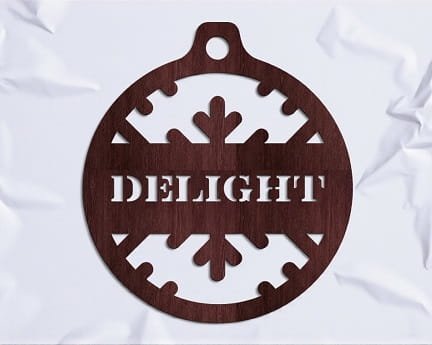 Laser Cut Delight Christmas Ornament