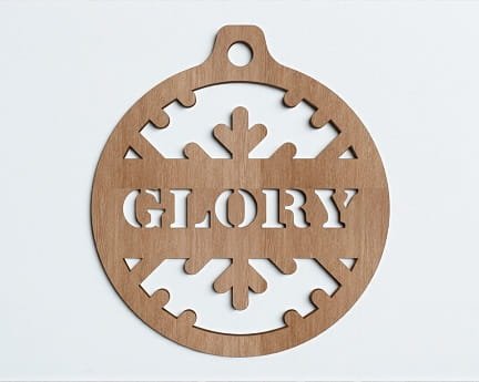 Laser Cut Glory Christmas Ornament