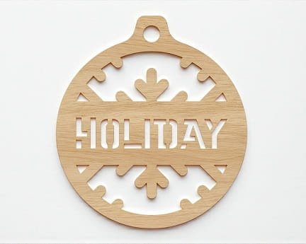 Laser Cut Holiday Christmas Bauble