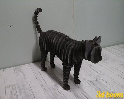 Laser Cut Cat 3D Wooden Puzzle