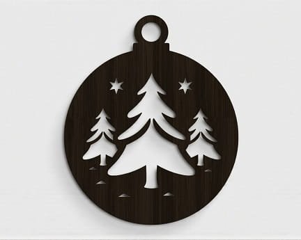 Laser Cut Christmas Tree Decor Ball