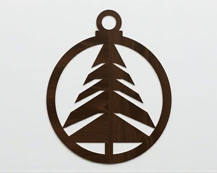 Laser Cut Decorative Christmas Tree Hanging Ball