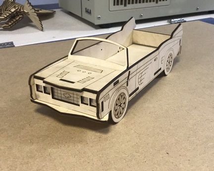 Laser Cut Convertible Car Tabletop Flower Basket