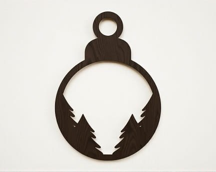 Laser Cut Pine Tree Christmas Ornament