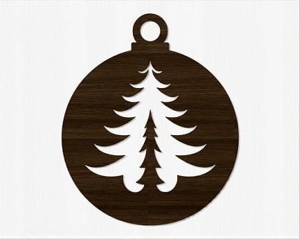 Laser Cut Xmas Tree Ball Decoration