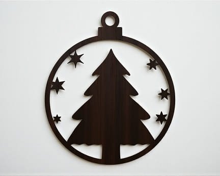 Laser Cut Christmas Tree Decor Bauble
