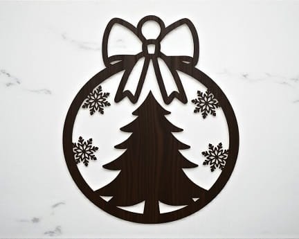Laser Cut Decorative Christmas Tree Ornament