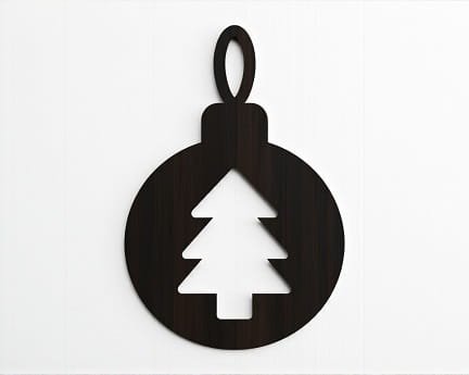 Laser Cut Hanging Christmas Tree Bauble