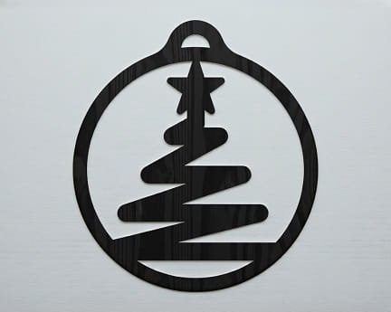 Laser Cut Zigzag Christmas Tree Ornament