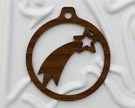Laser Cut Bethlehem Star Christmas Tree Ornament