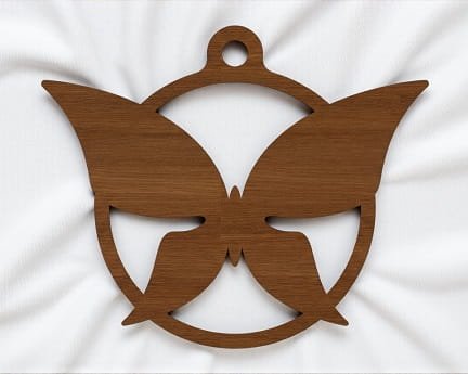 Laser Cut Butterfly Christmas Tree Ball