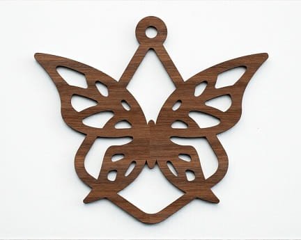 Laser Cut Butterfly Xmas Tree Decoration