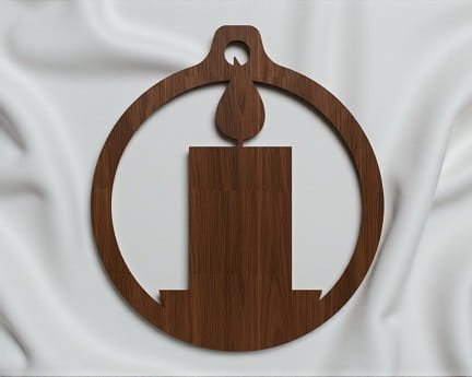 Laser Cut Candle Christmas Tree Ball