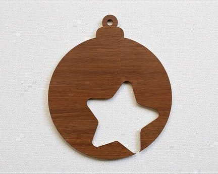 Laser Cut Christmas Tree Pendant with Star
