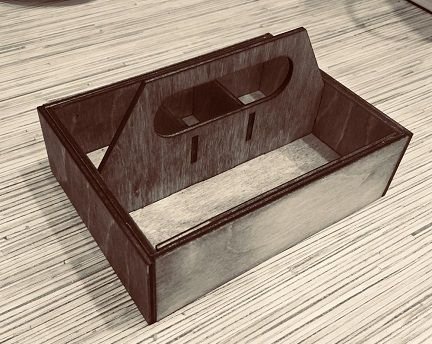 Laser Cut Spice Rack and Napkin Holder With Handle