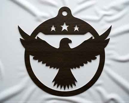 Laser Cut Eagle Christmas Bauble