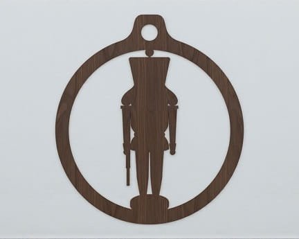 Laser Cut Nutcracker Christmas Tree Ornament