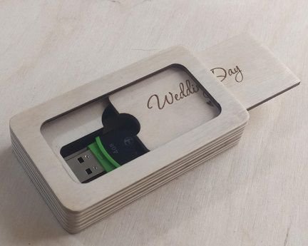 Laser Cut Wedding USB Flash Drive Box
