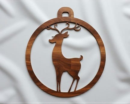 Laser Cut Deer Christmas Tree Hanging Decor