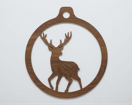 Laser Cut Reindeer Christmas Tree Ball