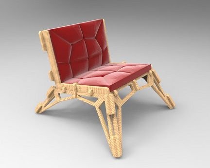 Laser Cut Wooden Chair Sofa